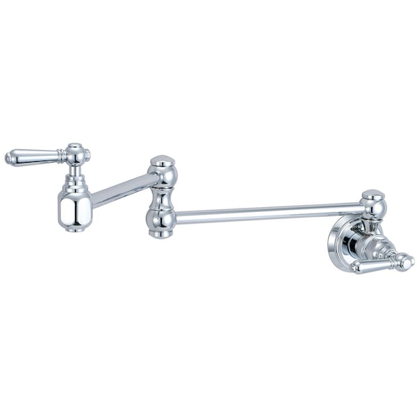 Pioneer Industries Wall Mount Pot Filler, NPT, Potfiller, Polished Chrome, Number of Holes: 1 Hole 2AM600 - main